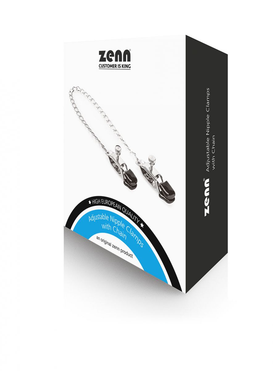 ZENN - ADJUSTABLE NIPPLE CLAMPS WITH CHAIN  - ΦΕΤΙΧΙΣΤΙΚΑ - ΣΦΙΓΚΤΗΡΕΣ | SEX SHOP EROS