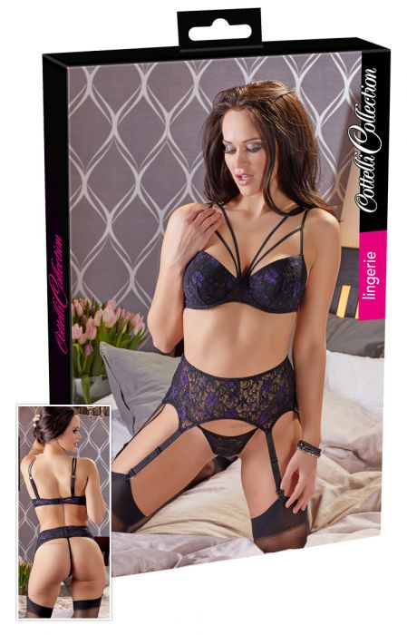 COTELLI+COLLECTION+%2D+SUSPENDER+LACE+SET