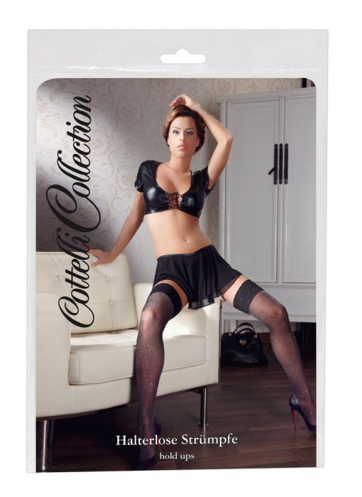 Cotelli+Collection+%2D+Hold+Up+Stockings+Black