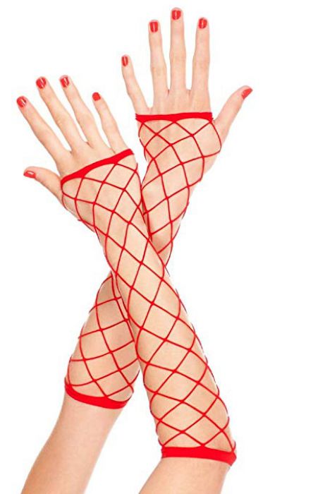 MUSIC+LEGS+%2D+NET+FINGERLESS+GLOVES+RED