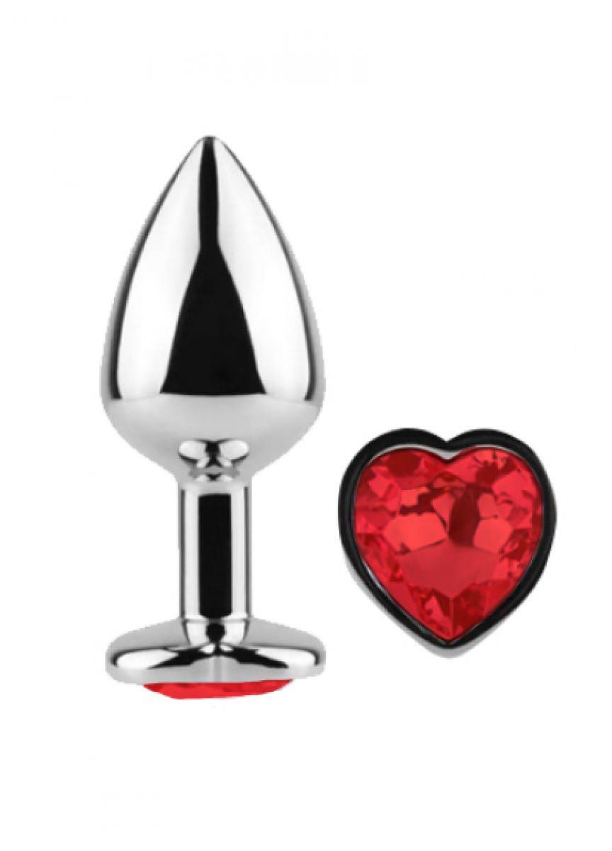 METALLIC+BUTT+PLUG+%2D+RED+HEART+MEDIUM