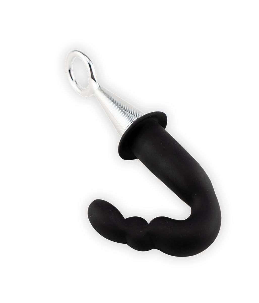 SILICONE+PROSTATE+PLUG+WITH+RIGID+HANDLE