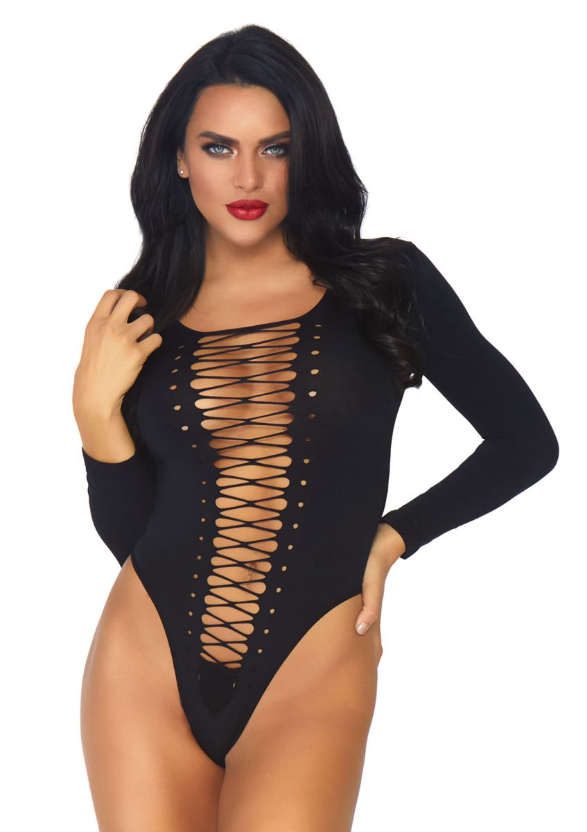 Leg+Avenue+%2D+Long+sleeved+bodysuit+black+one+size