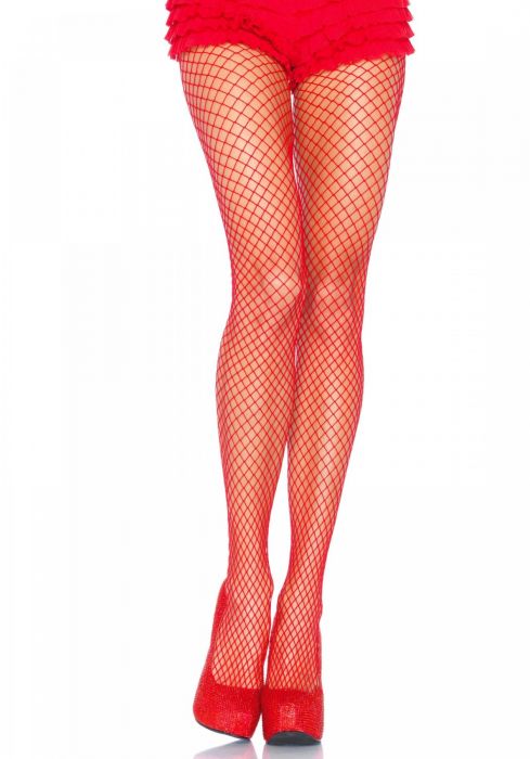 LEG+AVENUE+%2D+SPANDEX+NET+PANTYHOSE+RED