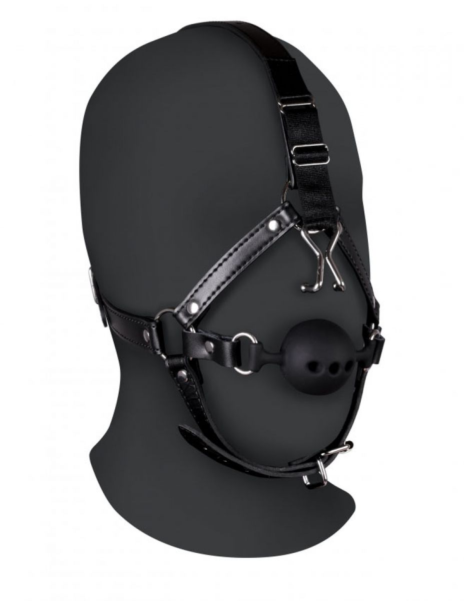 OUCH%21+XTREME+%2D+HEAD+HARNESS+WITH+BREATHABLE+BALL+GAG+AND+NOSE+HOOKS