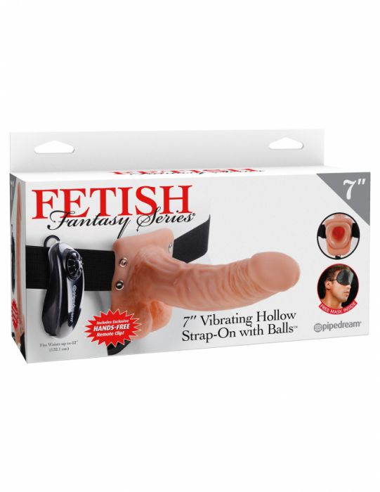 Fetish+Fantasy+%2D+Vibrating+Hollow+Strap%2Don+With+Balls+7+Inch+Skin