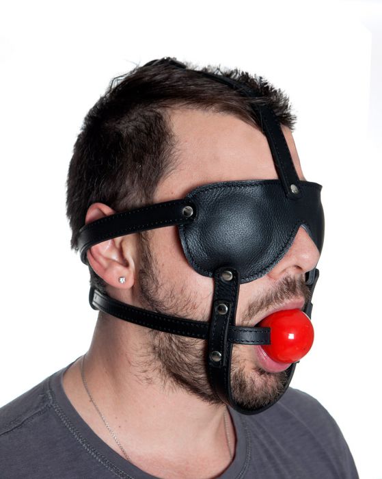 Extreme+Leather+Head+Harness+%26+Gag