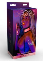 TABOOM – GLOW IN THE DARK COLLAR AND CHAIN LEASH