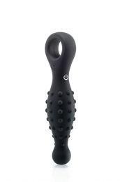 ZENN - VIBRATING SILICONE PLUG WITH BEADS & RING