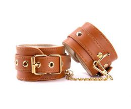 BLAZE - ELITE ANKLE CUFFS COGNAC VEGAN LEATHER