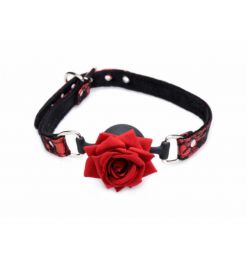 MASTER SERIES - EYE CATCHING BALL GAG WITH ROSE