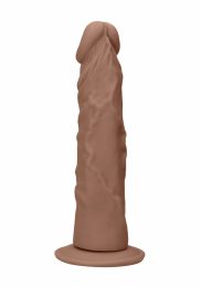 REALROCK - DONG WITHOUT TESTICLES 17CM MOCHA