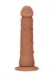 REALROCK - DONG WITHOUT TESTICLES 20CM MOCHA