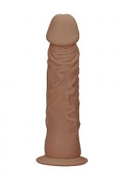 REALROCK - DONG WITHOUT TESTICLES 23CM MOCHA