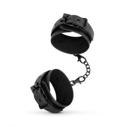 BEDROOM FANTASIES - FAUX LEATHER HANDCUFFS BLACK